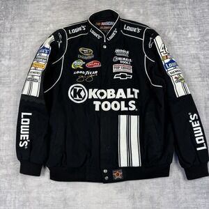 Jimmy Johnson Jacket Mens XL Black Racing #48 Kobalt Tools Nascar Jeff Hamilton